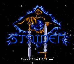 Strider II title screen for Sega Mega Drive